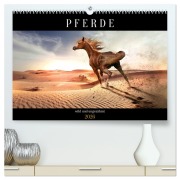 Cover-Bild zum Titel 'Pferde - wild und ungezähmt (hochwertiger Premium Wandkalender 2026 DIN A2 quer), Kunstdruck in Hochglanz' von 'Renate Utz'