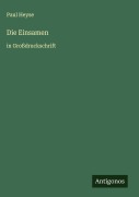 Cover-Bild zum Titel 'Die Einsamen' von 'Paul Heyse'