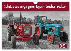 Cover-Bild zum Titel 'Schätze aus vergangenen Tagen - geliebte Trecker (Wandkalender 2026 DIN A4 quer), CALVENDO Monatskalender' von 'Claudia Kleemann'