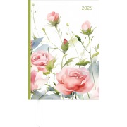 Cover-Bild zum Titel 'Buchkalender Style Roses 2026 - Büro-Kalender A5 - Cheftimer - 1 Tag 1 Seite - 352 Seiten - Rose - Alpha Edition' von ''