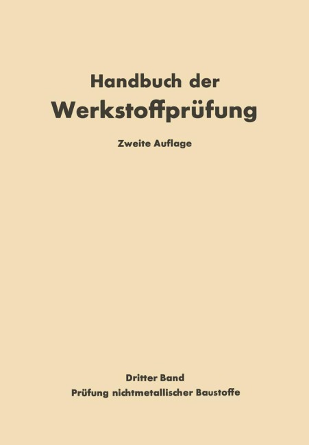 Die Prüfung nichtmetallischer Baustoffe - 