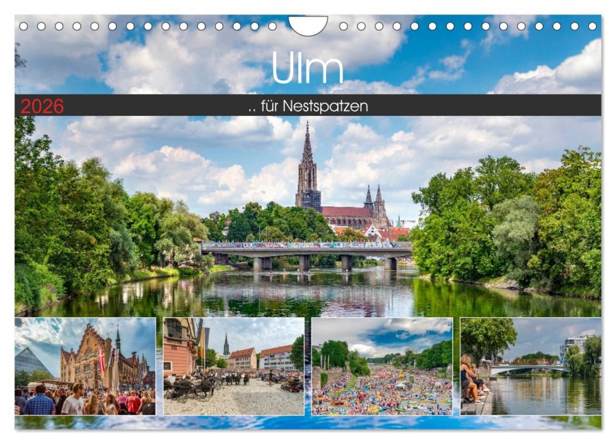 Ulm für Nestspatzen (Wandkalender 2026 DIN A4 quer), CALVENDO Monatskalender - Trancerapid Photography