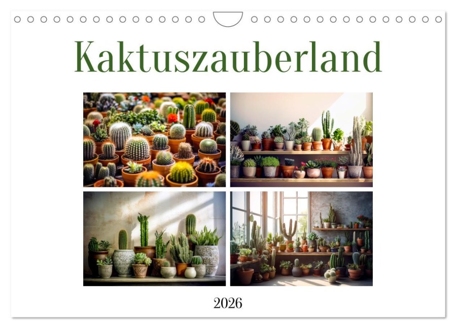 Kaktuszauberland (Wandkalender 2026 DIN A4 quer), CALVENDO Monatskalender - Justyna Jaszke JBJart