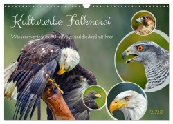 Cover-Bild zum Titel 'Kulturerbe Falknerei (Wandkalender 2026 DIN A3 quer), CALVENDO Monatskalender' von 'Claudia Kleemann'