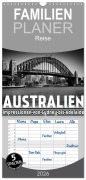 Cover-Bild zum Titel 'Familienplaner 2026 - AUSTRALIEN Impressionen von Sydney bis Adelaide mit 5 Spalten (Wandkalender, 21 x 45 cm) CALVENDO' von 'Melanie Viola'