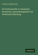 Cover-Bild zum Titel 'Die Flechtenstoffe in chemischer, botanischer, pharmakologischer und technischer Beziehung' von 'Friedrich Wilhelm Zopf'