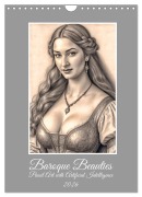 Cover-Bild zum Titel 'Baroque Beauties, Pencil Art with Artificial Intelligence (Wall Calendar 2026 DIN A4 portrait), CALVENDO 12 Month Wall Calendar' von 'Werner Braun'