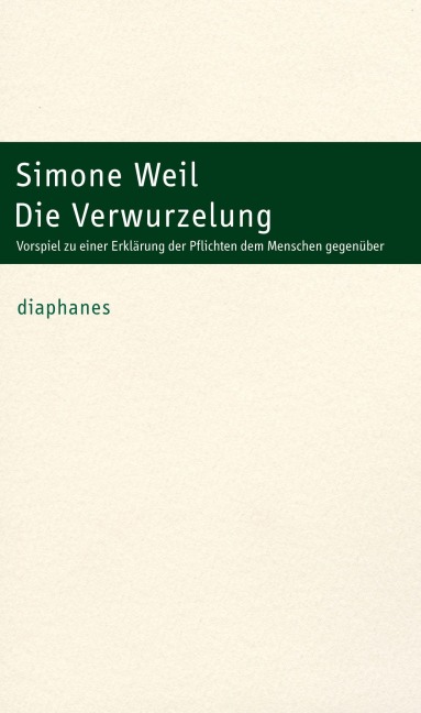Die Verwurzelung - Simone Weil