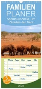 Cover-Bild zum Titel 'Familienplaner 2026 - Abenteuer Afrika - Im Paradies der Tiere mit 5 Spalten (Wandkalender, 21 x 45 cm) CALVENDO' von 'Daniel Rohr'