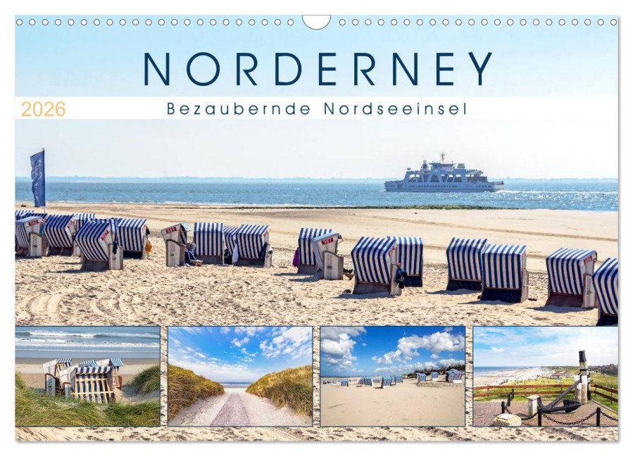 NORDERNEY Bezaubernde Nordseeinsel (Wandkalender 2026 DIN A3 quer), CALVENDO Monatskalender - Andrea Dreegmeyer