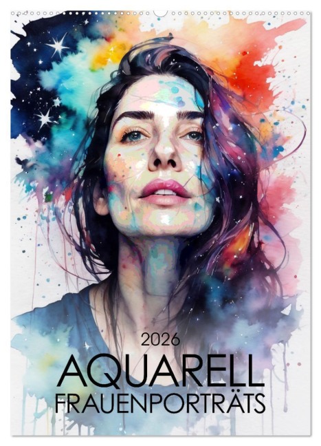 Aquarell-Frauenporträts (Wandkalender 2026 DIN A2 hoch), CALVENDO Monatskalender - Werner Braun