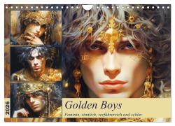 Cover-Bild zum Titel 'Golden Boys. Feminin, sinnlich, verführersich und schön (Wandkalender 2026 DIN A4 quer), CALVENDO Monatskalender' von 'Rose Hurley'