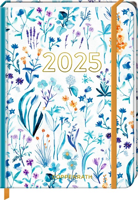 Kleiner Wochenkalender - Mein Jahr 2025 - Blumen weiß - 