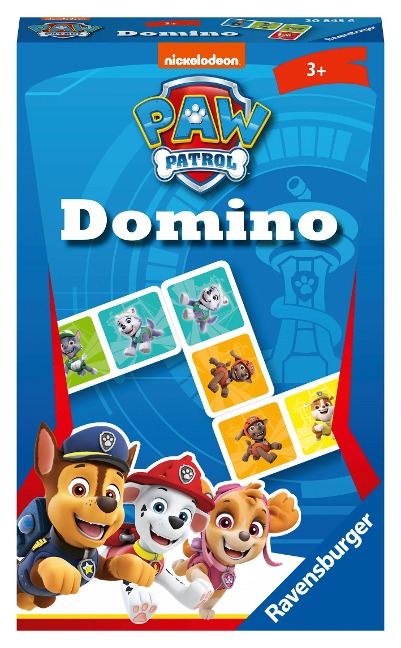 Ravensburger Mitbringspiel - 20845 - Paw Patrol Domino - Das bekannte Legespiel für Kinder ab 3 Jahren - 