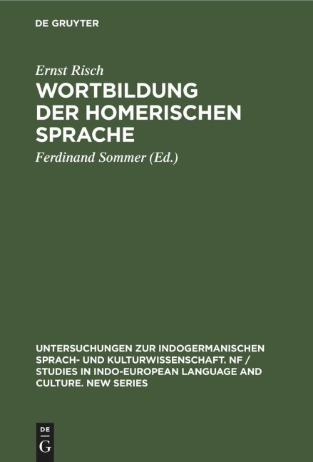 Wortbildung der homerischen Sprache - Ernst Risch