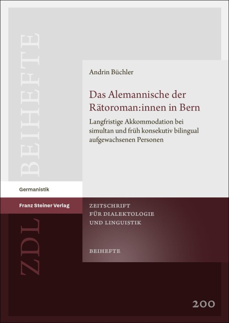 Das Alemannische der Rätoroman:innen in Bern - Andrin Büchler