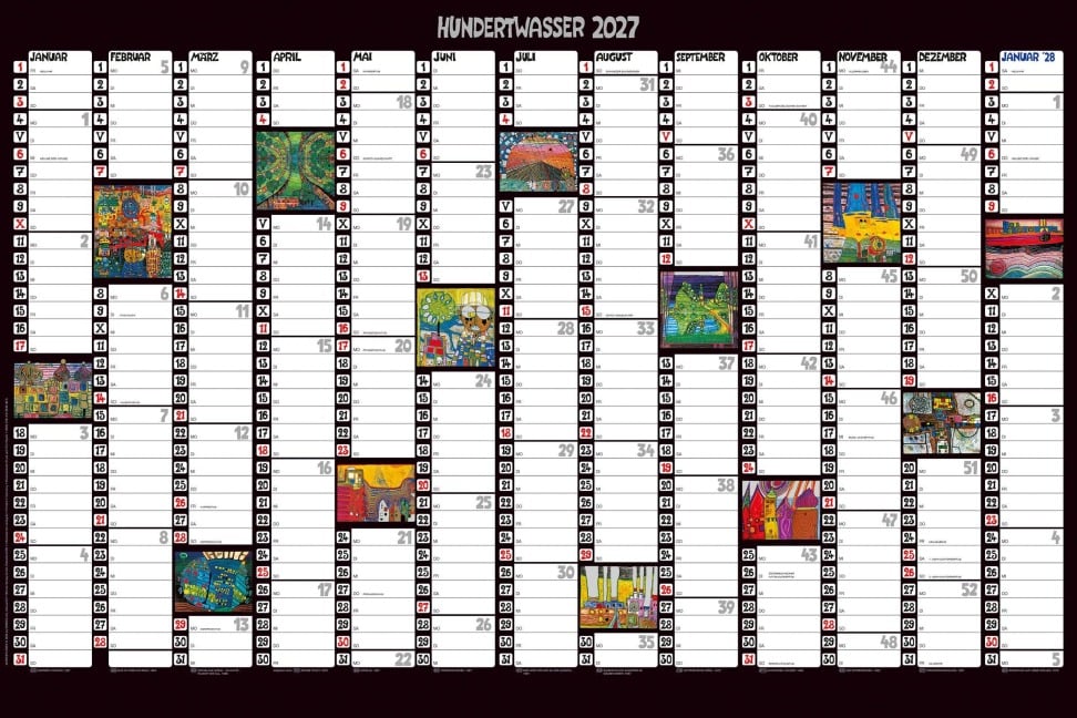 Hundertwasser Jahresplaner Art 2027 - 