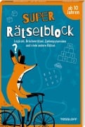 Cover-Bild zum Titel 'Super Rätselblock ab 10 Jahren.Logicals, Brückenrätsel, Zahlenpyramiden und viele andere Rätsel' von 'Stefan Heine'