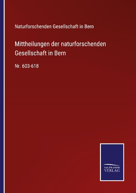 Mittheilungen der naturforschenden Gesellschaft in Bern - 