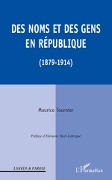 Cover-Bild zum Titel 'Des noms et des gens en République' von 'Maurice Tournier'