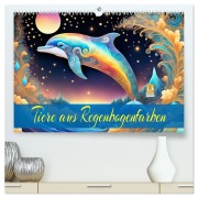 Cover-Bild zum Titel 'Tiere aus Regenbogenfarben (hochwertiger Premium Wandkalender 2026 DIN A2 quer), Kunstdruck in Hochglanz' von 'Dusanka Djeric'