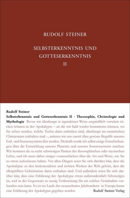Selbsterkenntnis und Gotteserkenntnis 2 - Rudolf Steiner