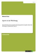 Cover-Bild zum Titel 'Sport in der Werbung' von 'Manuel Kuss'