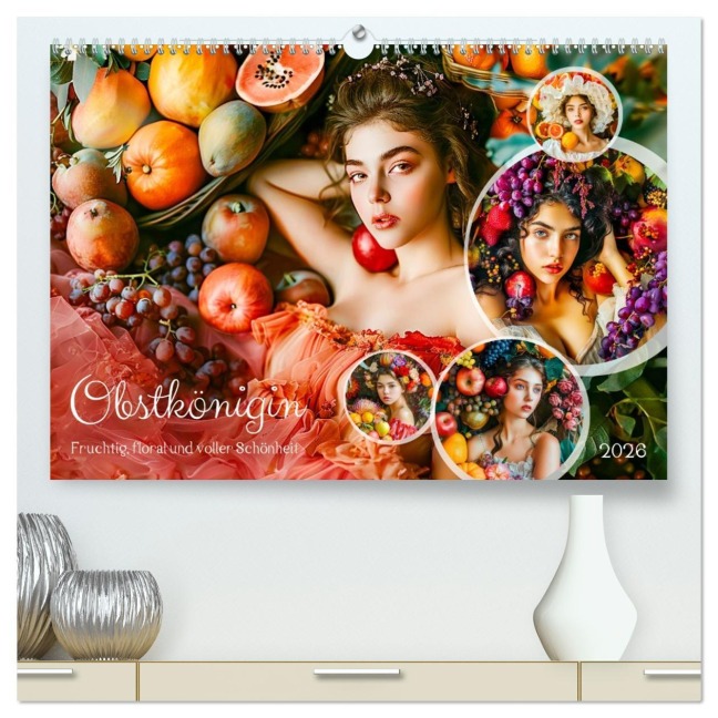 Obstkönigin - Fruchtig, floral und voller Schönheit (hochwertiger Premium Wandkalender 2026 DIN A2 quer), Kunstdruck in Hochglanz - Anja Frost