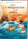 Cover-Bild zum Titel 'Meine 14 Bibelgeschichten zu den großen Gefühlen. Vorlesebuch ab 5 mit biblischen Kindergeschichten zu wichtigen Emotionen wie Angst, Liebe und Dankbarkeit. Mit der Bibel Ermutigung vermitteln' von 'Susanne Ospelkaus'