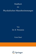 Cover-Bild zum Titel 'Handbuch der Physikalischen Maassbestimmungen' von 'B. Weinstein'