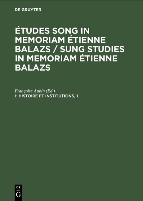 Histoire et institutions, 1 - 