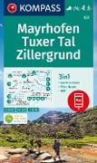 Cover-Bild zum Titel 'KOMPASS Wanderkarte 037 Mayrhofen, Tuxer Tal, Zillergrund 1:25.000' von ''