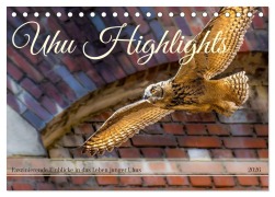 Cover-Bild zum Titel 'Uhu Highlights (Tischkalender 2026 DIN A5 quer), CALVENDO Monatskalender' von 'Jennifer Hetzel'