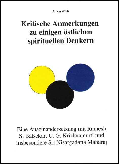 Kritische Anmerkungen zu spirituellen Denkern - Anton Weiß