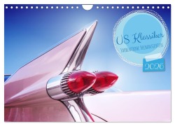 Cover-Bild zum Titel 'US Klassiker Farbenfrohe Heckansichten (Wandkalender 2026 DIN A4 quer), CALVENDO Monatskalender' von 'Beate Gube'
