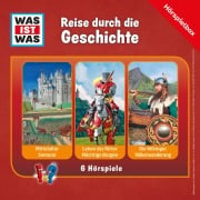 Cover-Bild zum Titel 'WAS IST WAS Hörspielbox: Reise durch die Geschichte' von 'Heiko Klüh, M. Hildebrandt, Audiotiv, J. J. Rezzuto, Günther Illi'