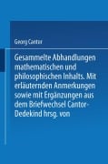 Cover-Bild zum Titel 'Gesammelte Abhandlungen' von 'Ernst Zermelo, Georg Cantor'