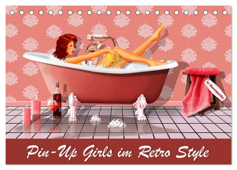 Pin-Up Girls im Retro Style by Mausopardia (Tischkalender 2026 DIN A5 quer), CALVENDO Monatskalender - Monika Jüngling Alias Mausopardia