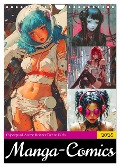 Manga-Comics. Cyberpunk Anime. Science Fiction Girls (Wandkalender 2025 DIN A4 hoch), CALVENDO Monatskalender - Rose Hurley