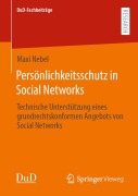 Cover-Bild zum Titel 'Persönlichkeitsschutz in Social Networks' von 'Maxi Nebel'