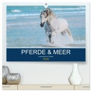 Cover-Bild zum Titel 'PFERDE & MEER (hochwertiger Premium Wandkalender 2026 DIN A2 quer), Kunstdruck in Hochglanz' von 'Petra Eckerl Tierfotografie'