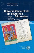Cover-Bild zum Titel 'Universitätsmatrikeln im deutschen Südwesten' von ''