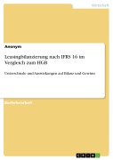 Cover-Bild zum Titel 'Leasingbilanzierung nach IFRS 16 im Vergleich zum HGB' von ''