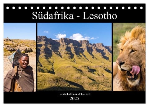 Südafrika - Lesotho (Tischkalender 2025 DIN A5 quer), CALVENDO Monatskalender - Patrick Lehrbach