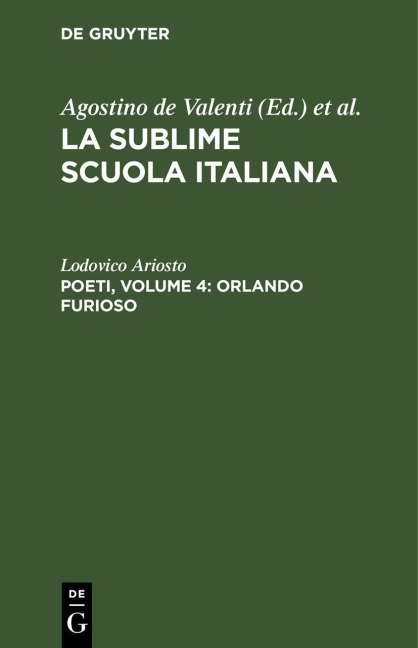 Poeti, Volume 4: Orlando furioso - Lodovico Ariosto