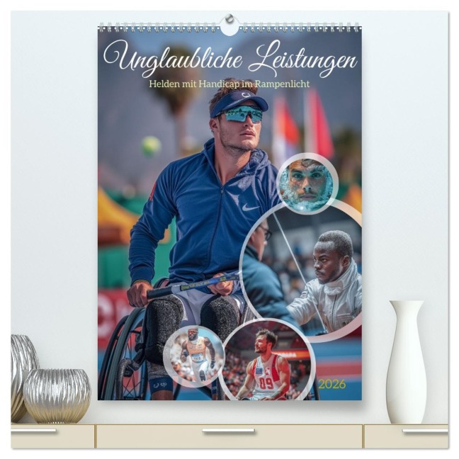 Unglaubliche Leistungen - Helden mit Handicap im Rampenlicht (hochwertiger Premium Wandkalender 2026 DIN A2 hoch), Kunstdruck in Hochglanz - Steffen Gierok-Latniak