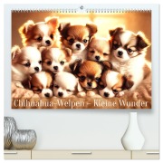 Cover-Bild zum Titel 'Chihuahua-Welpen - Kleine Wunder (hochwertiger Premium Wandkalender 2026 DIN A2 quer), Kunstdruck in Hochglanz' von 'Marco Warstat'