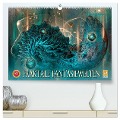 Fraktale Fantasiewelten (hochwertiger Premium Wandkalender 2025 DIN A2 quer), Kunstdruck in Hochglanz - Garrulus Glandarius