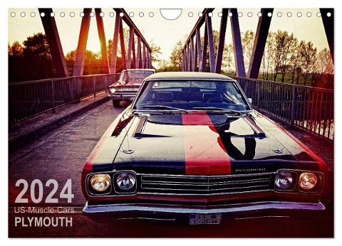 US-Muscle-Cars - Plymouth (Wandkalender 2024 DIN A4 quer), CALVENDO Monatskalender - Reiner Silberstein