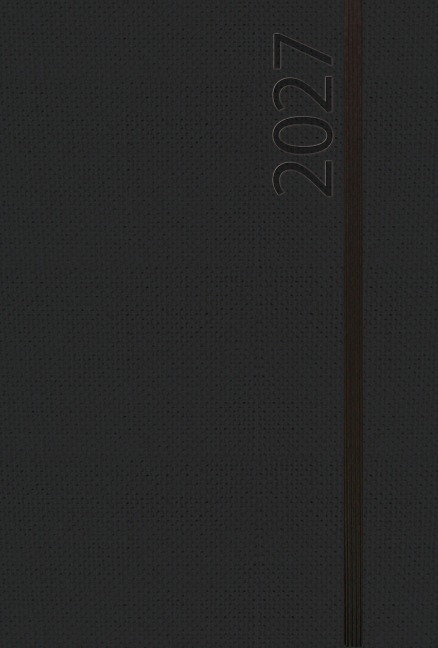 Buchkalender Wochentimer Spirale schwarz 2027 - 
